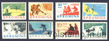 1962 Romania stamp Series (Sports Fishing) MNH №2078-2085