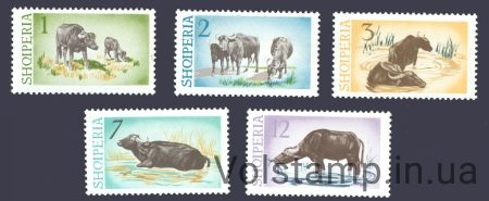1965 Albania stamps Series (Bison, Mammals) MNH №921-925