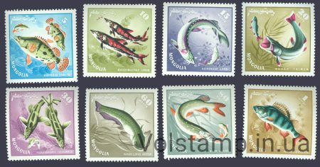 1965 Монголія Серія марок (Риби) MNH №398-405