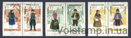 1966 ГДР Серия марок (Культура, одежда) Гашеные №1214-1219