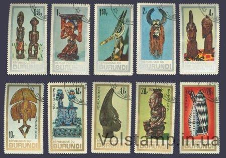 1967 Burundi series of stamps (art, sculptures) Used №335-344