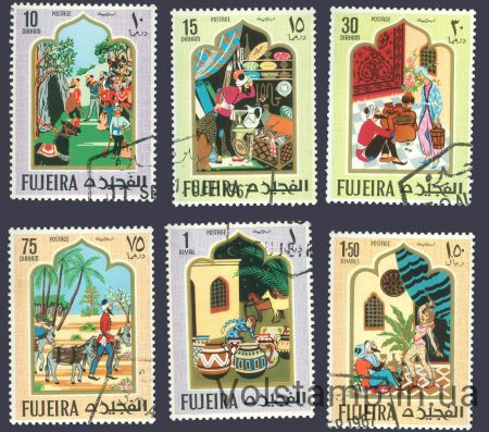 1967 Эль-Фуджайра (эмират) Серия марок (Искусство) Гашеные №186-191