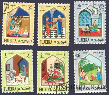 1967 Эль-Фуджайра (эмират) Серия марок (Искусство) Гашеные №192-197
