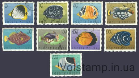 1967 Польша Серия марок (Рыбы) Гашеные №1748-1756