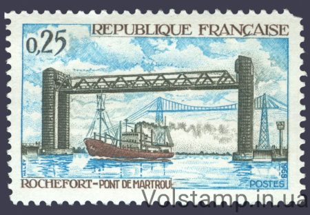 1968 Франція Марка (Корабель) MNH №1631