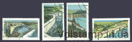 1968 НДР Серія марок (Греблі, побудовані після 1945 року) Гашені №1400-1403