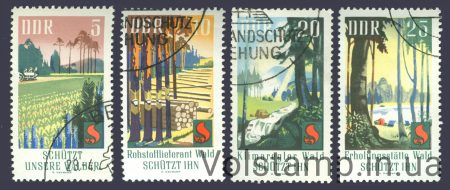 1969 НДР Серія марок (Захист від лісів. Науман) Гашені №1462-1465