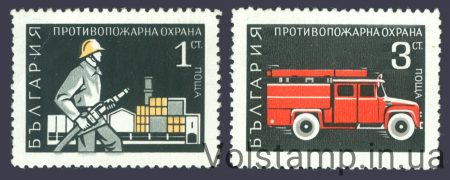 1970 Болгария Серия марок (Транспорт, пожарные машины) MNH №2034-2035