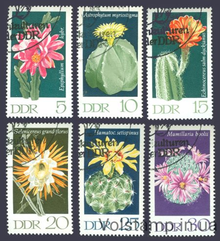 1970 ГДР Серия марок (Кактусы) Гашеные №1625-1630