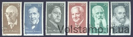 1971 ГДР Серия марок (Известные люди V) Гашеные №1644-1649