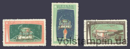 1971 Вьетнам Серия марок (Луна 17) Гашеные №672-674