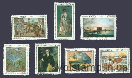 1972 Куба Серія марок (Живопис, музей) Гашені №1743-1749