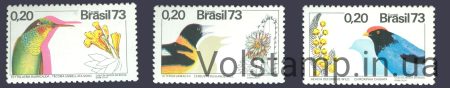 1973 Brazil stamp Series (Birds) MNH №1368-1370