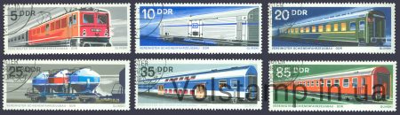 1973 ГДР Серия марок (Поезда) Гашеные №1844-1849