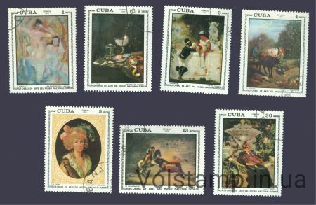 1973 Куба Серія марок (Живопис, музей) Гашені №1848-1854