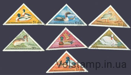 1973 Mongolia series of stamps (ducks) Used №790-796