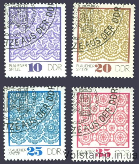 1974 GDR Series of stamps (art, patterns) Used №1963-1966