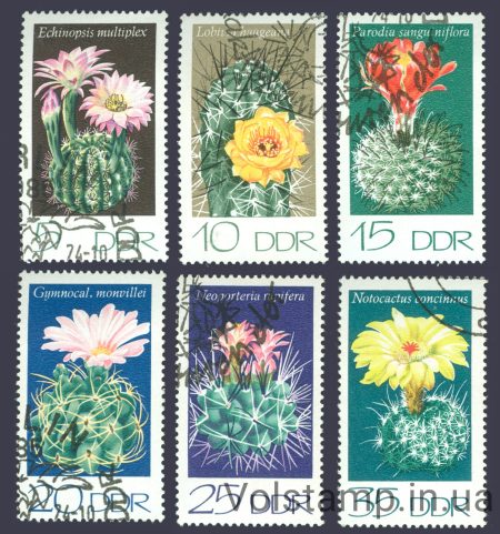 1974 GDR series of stamps (cacti (II)) Used №1922-1927