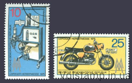 1975 НДР Серія марок (Мотоцикл, транспорт) Гашені №2076-2077