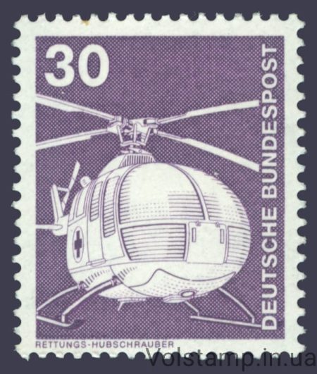1975 Германия ФРГ Марка (Авиация, Вертолет) MNH №846