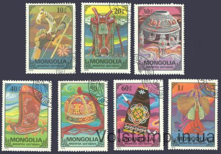 1975 Mongolia Series of stamps (art) Used №959-965