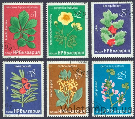 1976 Болгария Серия марок (Дерево и кустарники цветы) Гашеные №2540-2545