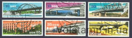 1976 GDR Series of stamps (Bridges) Used №2163-2168