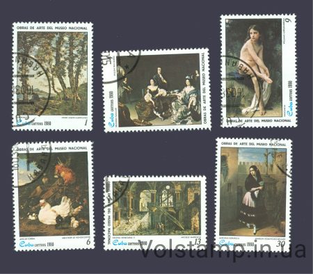 1976 Куба Серия марок (Живопись, музей) Гашеные №2463-2468