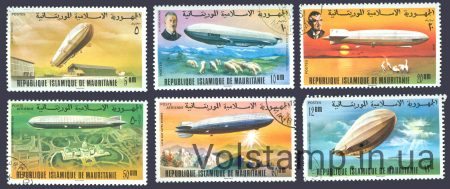 1976 Mauritania stamp Series (airships) Used №539-544