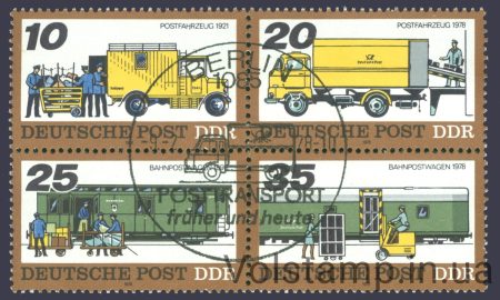 1978 ГДР Квартблок (Автомобили, поезда) Гашеный №2299-2302