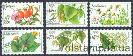 1978 GDR series of stamps (Medicinal Plants) Used №2287-2292