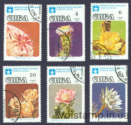 1978 Куба Серия марок (Кактусы) Гашеные №2294-2299
