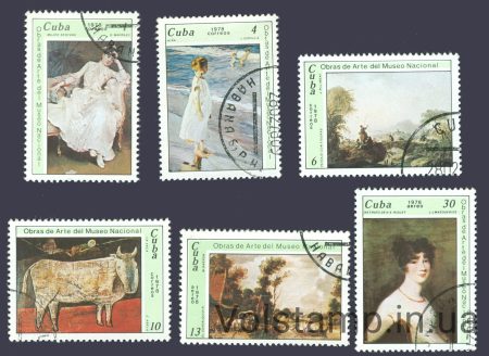 1978 Куба Серія марок (Живопис, музей) Гашені №2273-2278