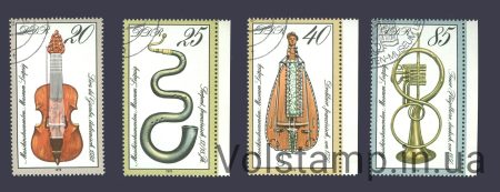 1979 ГДР Серия марок (Искусство, музыка, инструменты) Гашеные №2445-2448