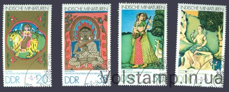 1979 GDR series of stamps (Painting, India) Used №2418-2421