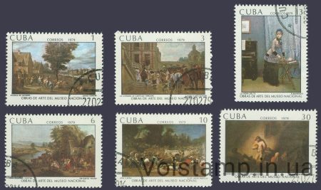 1979 Cuba series of stamps (Painting, Museum) Used №2373-2378