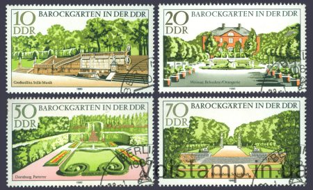 1980 НДР Серія марок (Барочні сади. Габріель) Гашені № 2486-2489