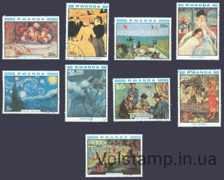 1980 Руанда Серия марок (Живопись, Картины) Гашеные №1059-1067