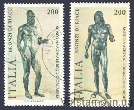1981 Italy series of stamps (art, statues) Used №1773-1774