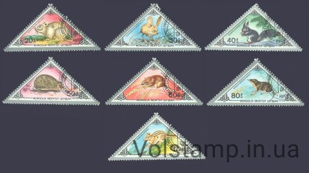 1983 Монголія Серія марок (Гризуни) Гашені №1592-1598