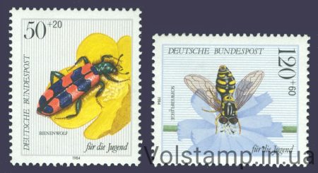 1984 Германия Не полная серия марок (Насекомые, пчелы) MNH №1202-1205