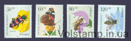 1984 Germany series of stamps (insects, bees) MNH №1202-1205