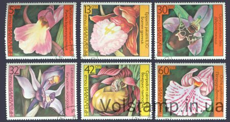 1986 Болгарія Серія марок (Орхідеї) Гашені №3441-3446