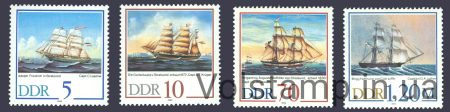 1988 ГДР Серия марок (Парусные корабли) MNH №3198-3201