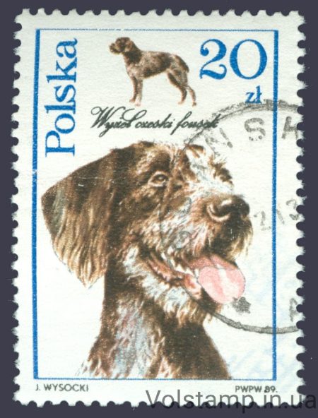 1989 Польша Марка с серии (Собака) Гашеная №3199