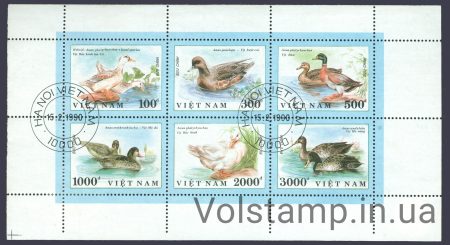 1990 Vietnam small sheet (Ducks) Used №2120-2125