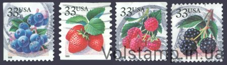 1999 США Серія марок (Фрукти) Гашені №3110-3113