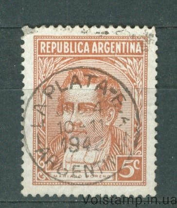 1935/1937 Аргентина Марка (Личность, писатель, политик, Мориано Морено) Гашеная №519