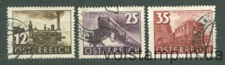 1937 Австрия серия марок (Поезда) Гашеные №646-648