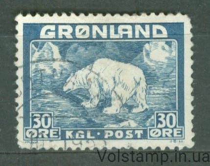 1938 Greenland mark (Polar bear) Used №6